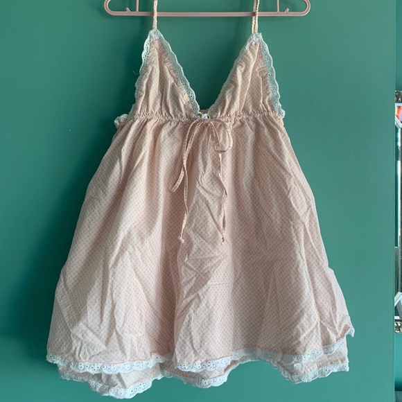 Pink Gingham Babydoll Dress - Picture 2 of 10